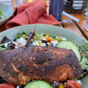 Nelson's - Blackened Salmon Salad - Seafood Near Me - Rancho Palos Verdes, California Nelson's - Blackened Salmon Salad - Seafood Near Me - Rancho Palos Verdes, California