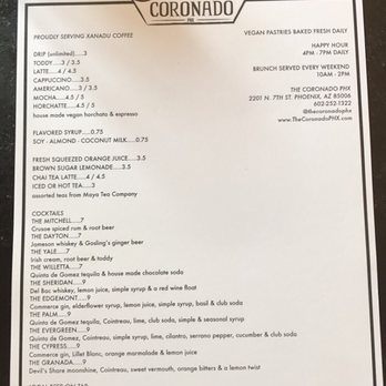 The Coronado - Beverages - Cocktail Bars Near Me - Phoenix, Arizona