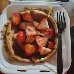 Eat'n Park - Strawberry covered waffle