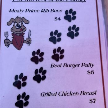The Wharf - Dog menu. Very nice. - Seafood Near Me - Fort Bragg, California The Wharf - Dog menu. Very nice. - Seafood Near Me - Fort Bragg, California