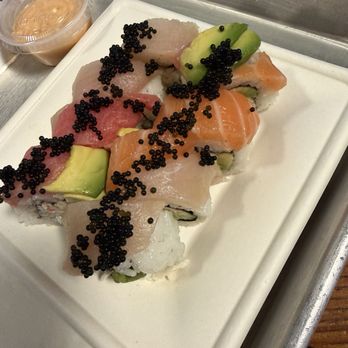 Umi Hand Roll Bar - My Rainbow Roll with a side of spicy aioli - Sushi Bars Near Me - San Jose, California Umi Hand Roll Bar - My Rainbow Roll with a side of spicy aioli - Sushi Bars Near Me - San Jose, California