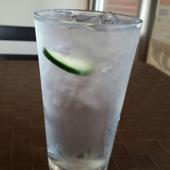 Baileys Peruvian Cuisine - water with cucumber - Peruvian Near Me - Whittier, California