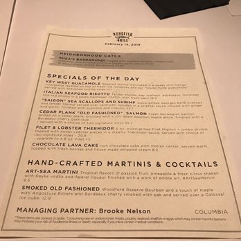 Bonefish Grill - Menu - Seafood Near Me - Columbia, South Carolina