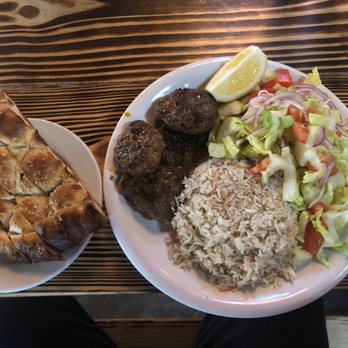 Mosaic Cafe Restaurant - Turkish meatballs with salad rice and homemade bread - Breakfast & Brunch Near Me - Virginia Beach, Virginia