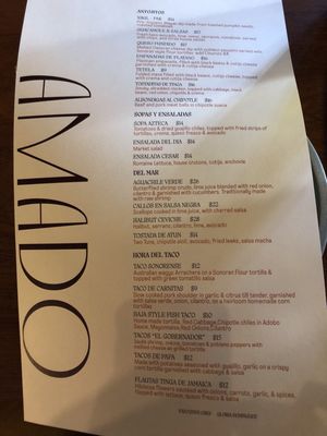Menu photo 2 Amado Burlingame, CA
