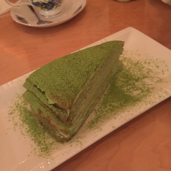Prince Tea House - Mille Green Tea Crepe Cake - Desserts Near Me - Brooklyn, New York Prince Tea House - Mille Green Tea Crepe Cake - Desserts Near Me - Brooklyn, New York