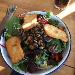 The World Bar - Roast veg and halloumi salad