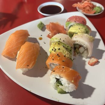Rock N Roll Sushi - Rainbow Roll - Sushi Bars Near Me - Hoover, Alabama Rock N Roll Sushi - Rainbow Roll - Sushi Bars Near Me - Hoover, Alabama