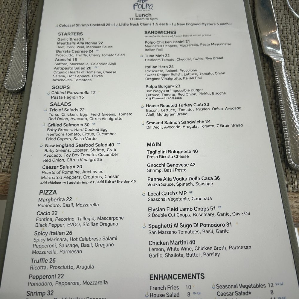 Polpo Palm Beach - Menu - New American Near Me - Manalapan, Florida Polpo Palm Beach - Menu - New American Near Me - Manalapan, Florida