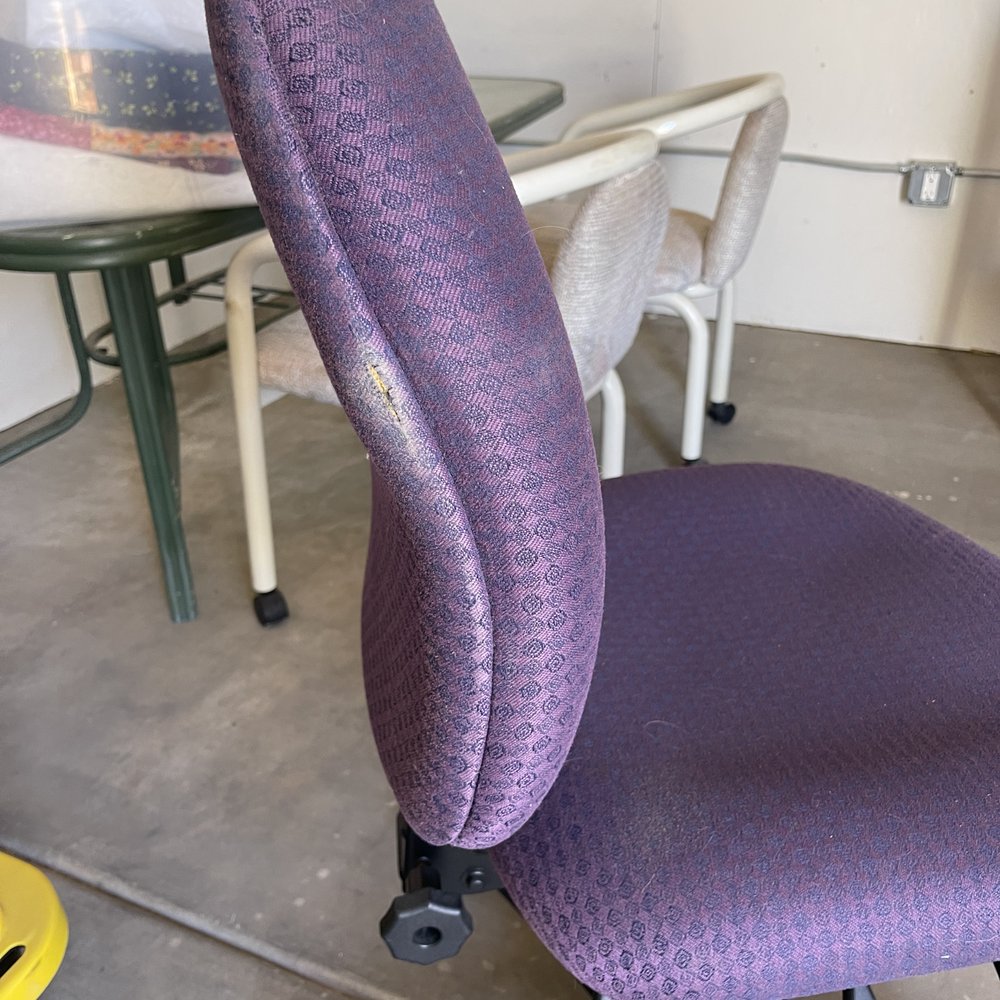 Muscles for Moving - Chair that fabric torn due to neglect on movers part by laying on bear floor of moving truck - Movers Near Me - Kelseyville, California
