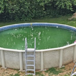 This is the state of the pool after shocking 4 times and algaecide treatment This is the state of the pool after shocking 4 times and algaecide treatment