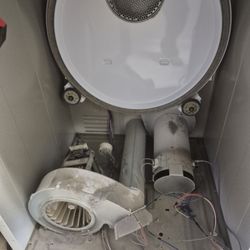 Action Appliance Repair - Feb 2025 repair of very very old dryer. Hard to see belt and roller make the drum go around