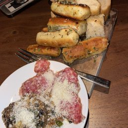 Complimentary garlic bread