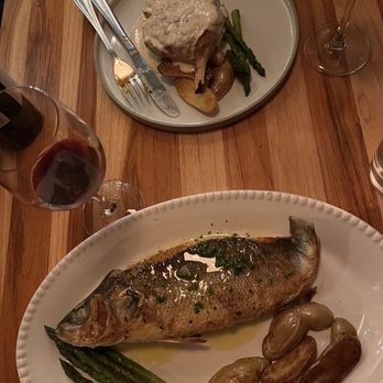 Olea - Pork chop and branzino - Mediterranean Near Me - Philadelphia, Pennsylvania