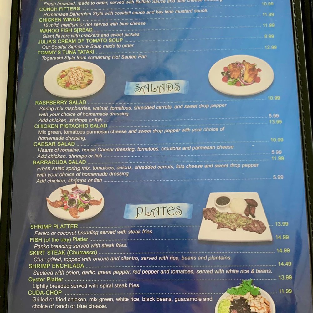 Barracuda Grill - 12/25/20 menu - Seafood Near Me - Marathon, Florida Barracuda Grill - 12/25/20 menu - Seafood Near Me - Marathon, Florida