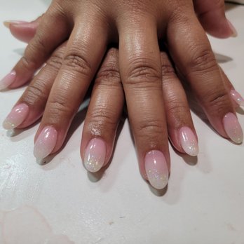 Pampered Nails and Spa - Simple but elegant design by my favorite nail artist, Helen. - Nail Salons Near Me - Dublin, California