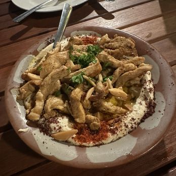 Beirut Restaurant & Spirits - Hummus with Chicken Shawarma - Lebanese Near Me - Jacksonville, Florida