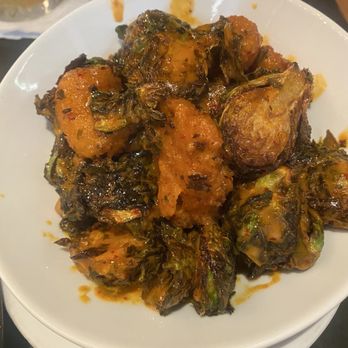 Cappy's Restaurant - Crusted Gulf Shrimp & Brussels - New American Near Me - San Antonio, Texas