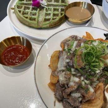 Breaking Dawn Brunch - Pho poutine and pandan waffles - Breakfast & Brunch Near Me - Los Gatos, California