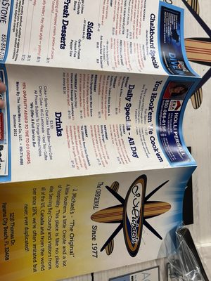 Menu photo 2 J Michael's Panama City Beach, FL