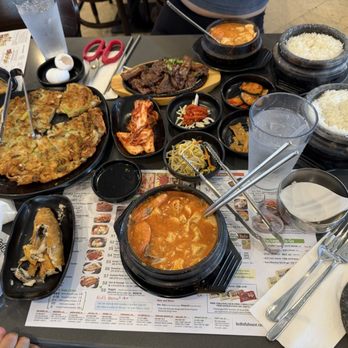 BCD Tofu House - A5. Seafood Pancake / 해물파전 海鮮煎餠 Galbi (BBQ Short Rib) / 갈비 烤牛排骨 S3. Seafood / 해물 순두부 海鲜嫩豆腐 - Korean Near Me - Torrance, California BCD Tofu House - A5. Seafood Pancake / 해물파전 海鮮煎餠 Galbi (BBQ Short Rib) / 갈비 烤牛排骨 S3. Seafood / 해물 순두부 海鲜嫩豆腐 - Korean Near Me - Torrance, California
