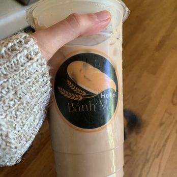 Hello Banh Mi - Black milk tea ($5) (25% sweet, light ice) - Vietnamese Near Me - Kirkland, Washington Hello Banh Mi - Black milk tea ($5) (25% sweet, light ice) - Vietnamese Near Me - Kirkland, Washington