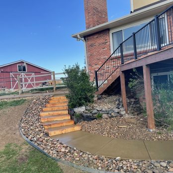 CDR Landscaping and Concrete - New time we framed steps and walkway to lower patio - Landscaping Near Me CDR Landscaping and Concrete - New time we framed steps and walkway to lower patio - Landscaping Near Me
