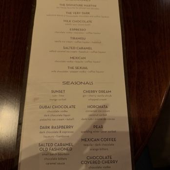 Baileys' Chocolate Bar - Menu - Lounges Near Me - Saint Louis, Missouri