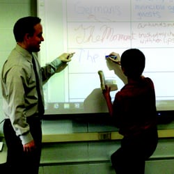 St John Vianney Parish - All classrooms, K4-8th, are equipped with a SMART boards and workstations which are used daily.