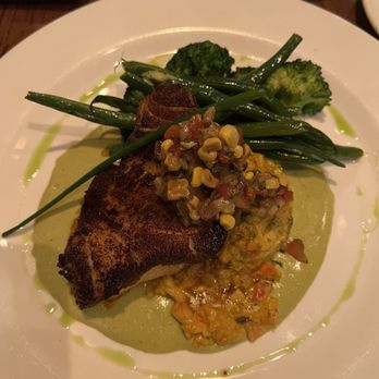 Opal - Blackened sea bass with cilantro cream sauce - Seafood Near Me - Santa Barbara, California Opal - Blackened sea bass with cilantro cream sauce - Seafood Near Me - Santa Barbara, California