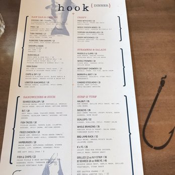 Hook Restaurant - Menu - Seafood Near Me - Vancouver, British Columbia