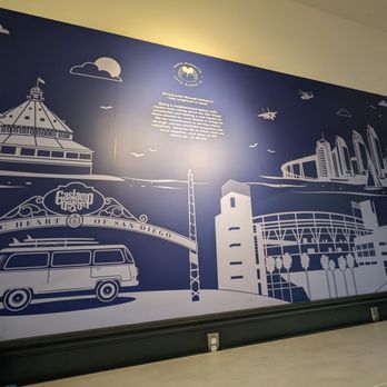 Paris Baguette - San Diego decor on the wall - Coffee & Tea Near Me - San Diego, California
