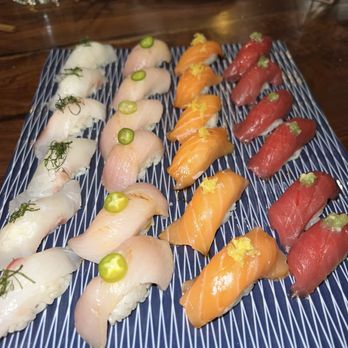 Sushi Roku - NIGIRI tai, yellowtail, tuna, salmon - Sushi Bars Near Me - Austin, Texas Sushi Roku - NIGIRI tai, yellowtail, tuna, salmon - Sushi Bars Near Me - Austin, Texas