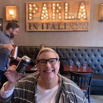 Parla - Enjoying a glass of cider. - Italian Near Me - Boston, Massachusetts