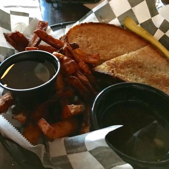 189 Burger - Pot roast melt with au jus and sweet fries with honey - New American Near Me - East Aurora, New York 189 Burger - Pot roast melt with au jus and sweet fries with honey - New American Near Me - East Aurora, New York