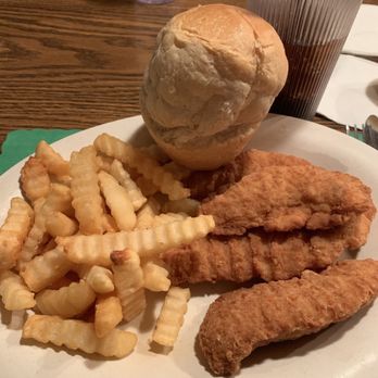 Chat & Chew Restaurant - Chicken tender, fries and roll - American Near Me - McCoole, Maryland
