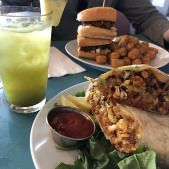 Libelula - Big A$$ Breakfast Burrito and Siracha Maple Fried Chicken and Kimchi Sandwich with Tots. Drink of the day on the side! - Breakfast & Brunch Near Me - Fresno, California Libelula - Big A$$ Breakfast Burrito and Siracha Maple Fried Chicken and Kimchi Sandwich with Tots. Drink of the day on the side! - Breakfast & Brunch Near Me - Fresno, California
