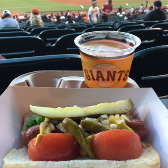 Oracle Park - Chicago Dog & Blue Moon - Stadiums & Arenas Near Me - San Francisco, California