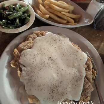 K-2 Steak House - The K-2 Chicken Fried Steak with Fries and Green beans. - Steakhouses Near Me - Bay City, Texas