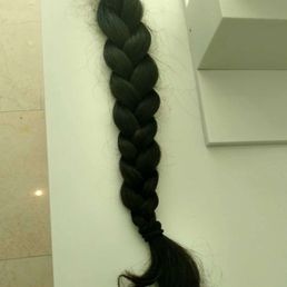 My lil Princess  is donating her hair for children that don't have any can have a nice wig.