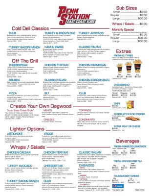 Menu photo 3 Penn Station East Coast Subs Suwanee, GA Menu photo 3 Penn Station East Coast Subs Suwanee, GA