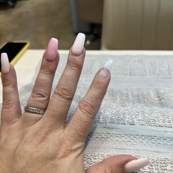 Orchid Nail Spa - He replaced the tip & left it like this!! He wouldn't let me try to find a color to match nor would he look himself. - Nail Salons Near Me - Lubbock, Texas Orchid Nail Spa - He replaced the tip & left it like this!! He wouldn't let me try to find a color to match nor would he look himself. - Nail Salons Near Me - Lubbock, Texas