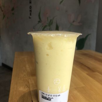 Ten One Tea House - Mango slushy with coconut jelly - Bubble Tea Near Me - Providence, Rhode Island