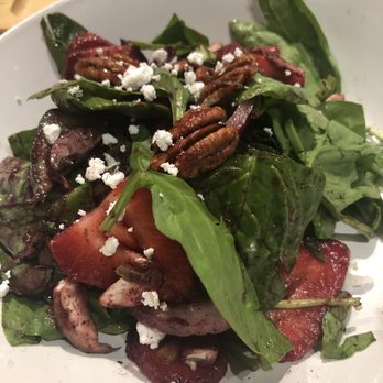 Half Sour - 1/2 order Spinach Salad with Strawberries & Pecans - New American Near Me - Chicago, Illinois