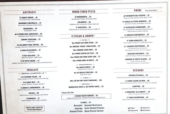 Menu photo 7 Citrone Italian Chophouse Redlands, CA