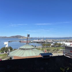 The Cheese School of San Francisco - Great view of Alcatraz and the Bay from the second floor of the Cheese School