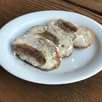 Cascina Spinasse - Toasted bread and butter with anchovies! - Italian Near Me - Seattle, Washington