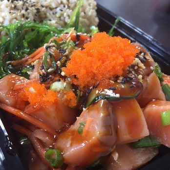Hoki Poki - Regular bowl with all salmon. Soooo fresh and delicious! - Poke Near Me - Richardson, Texas Hoki Poki - Regular bowl with all salmon. Soooo fresh and delicious! - Poke Near Me - Richardson, Texas