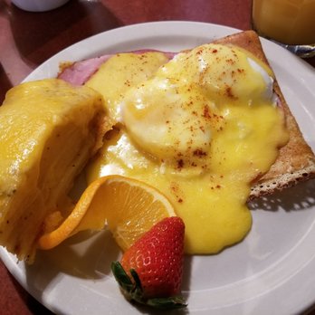 Speed Trap - Eggs Benedict on crepe with their awesome potato pie. - Coffee & Tea Near Me - Palmer Lake, Colorado Speed Trap - Eggs Benedict on crepe with their awesome potato pie. - Coffee & Tea Near Me - Palmer Lake, Colorado