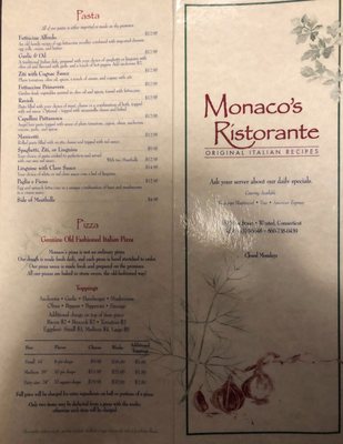 Menu photo 4 Monaco's Ristorante Winsted, CT Menu photo 4 Monaco's Ristorante Winsted, CT